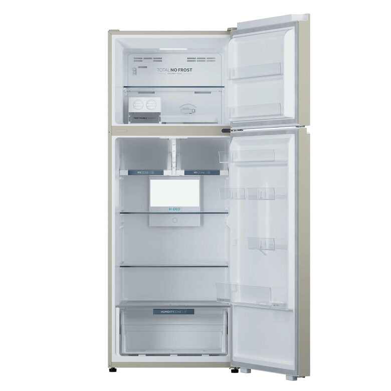 Haier HPR5718DNPC Frigorifero Combinato A Libera Installazione, Total No Frost, Classe D, Crema