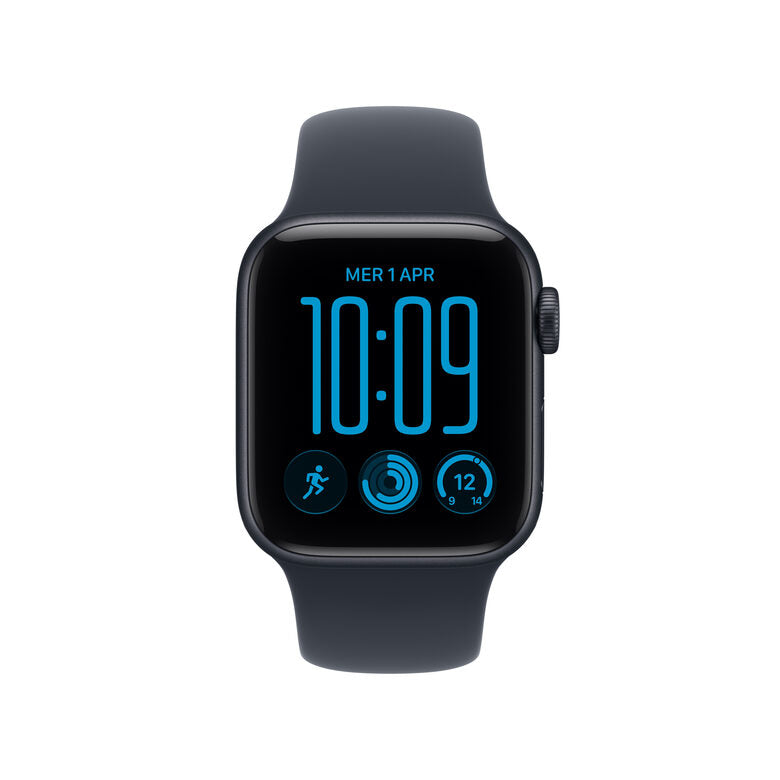 Apple Watch SE (3nd generation) SE 3 GPS + Cellular, Cassa 40 mm in alluminio mezzanotte con Cinturino Sport blu marino - M/L