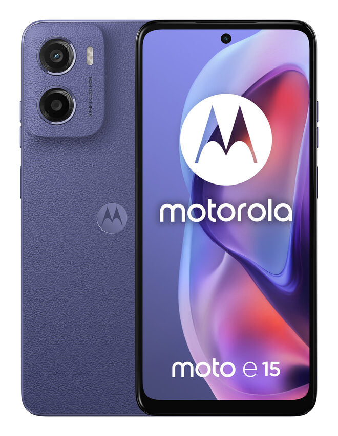 Motorola moto e15 16,9 cm (6.67") Doppia SIM Android 14 Go edition 4G Smartphone  USB tipo-C 2 GB 64 GB 5200 mAh Lavanda