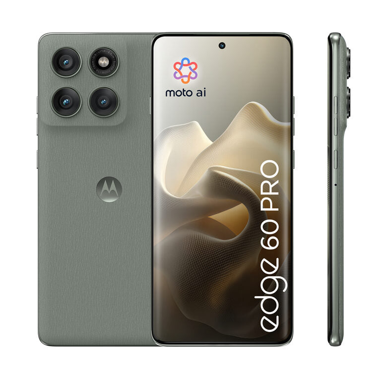 Motorola edge 60 pro con Moto AI (12/512GB, Fotocamera 50+50+10MP, selfie 50MP, Display 6.67" pOLED 120Hz, MediaTek Dimensity 8350, batteria 6000mAh, ricarica 90W, Android 15), PANTONE Shado