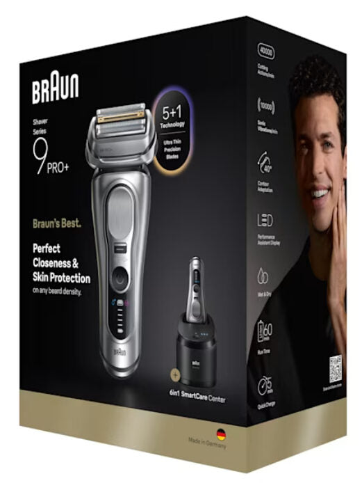 Braun Series 9 Pro+ 9667CC Rasoio Trimmer Argento