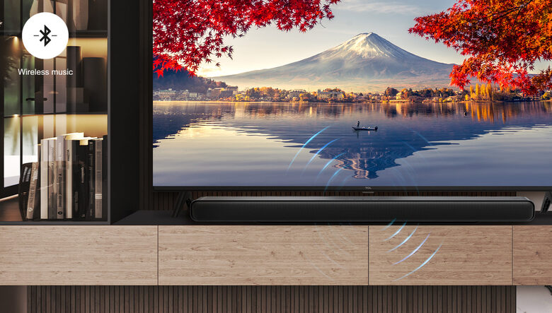 TCL S Soundbar S55H 2.1 canali, Dolby Atmos con Subwoofer integrato, supporto HDMI eARC, Bluetooth, 220W
