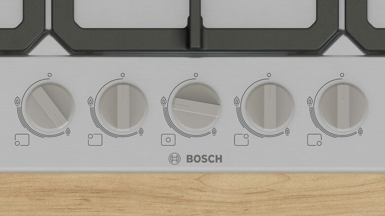 Bosch Serie 4 PGQ7B5K90 Piano cottura a gas 75 cm 5 fuochi Acciaio Inox