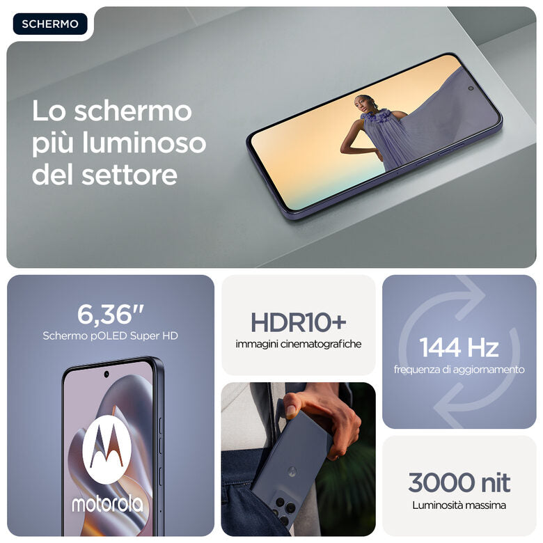 Motorola edge 60 Neo 16,1 cm (6.36") Doppia SIM Android 15 5G USB tipo-C 8 GB 256 GB 5000 mAh Grigio
