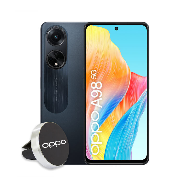 OPPO A98 5G Smartphone, AI Tripla fotocamera 64+2+2MP, Selfie 32MP, Display 6.72” 120HZ LDC FHD+, 5000mAh, RAM 8(Esp 4GB/6GB/8GB)+ROM 256GB (esp1TB), IPX4, Supporto Auto [Versione Italia], C