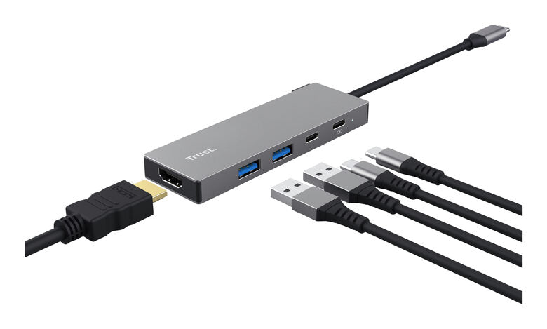 Trust 26062 hub di interfaccia USB tipo-C Grigio