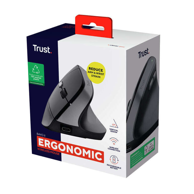 Trust Bayo II mouse Mano destra RF Wireless Ottico 2400 DPI