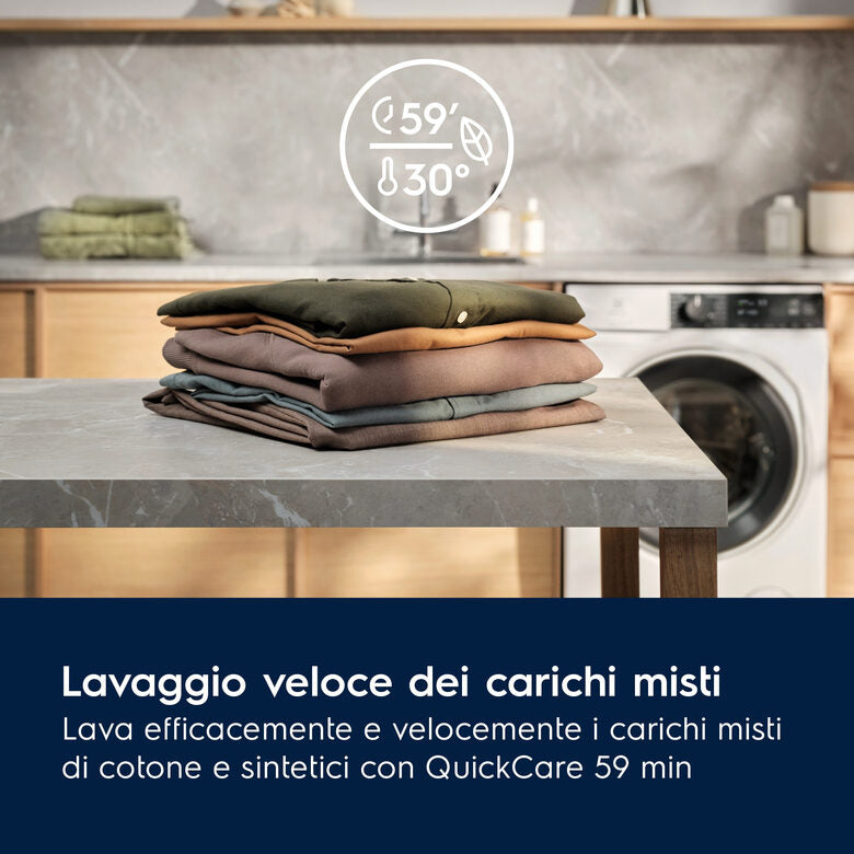 Electrolux EW7F411BG3 Lavatrice SteamCare A Libera Installazione 11 Kg, 1351 Giri, Classe A, Bianco