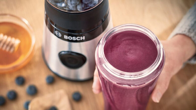 Bosch Serie 2 MMB2111M frullatore 0,6 L Frullatore per sportivi 450 W Nero, Acciaio inossidabile