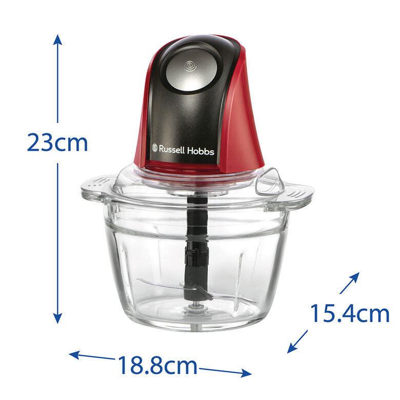 Russell Hobbs 27130-56 tritaverdure elettrico 0,5 L 200 W Nero, Rosso, Trasparente