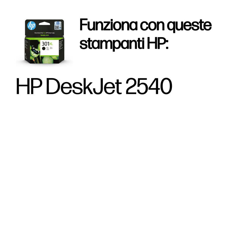 HP Cartuccia originale inchiostro nero ad alta capacità 301XL