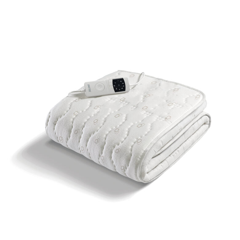 Imetec Scaldasonno Adapto Plus 100% Cotone, Singolo 80x150 cm, Caldo Subito, Tecnologia Brevettata Adapto Plus, Sistema Sicurezza ElectroBlock, Bassi consumi, 6 Temperature, Autospegnimento 1, 3, 9 ore, Made in Italy