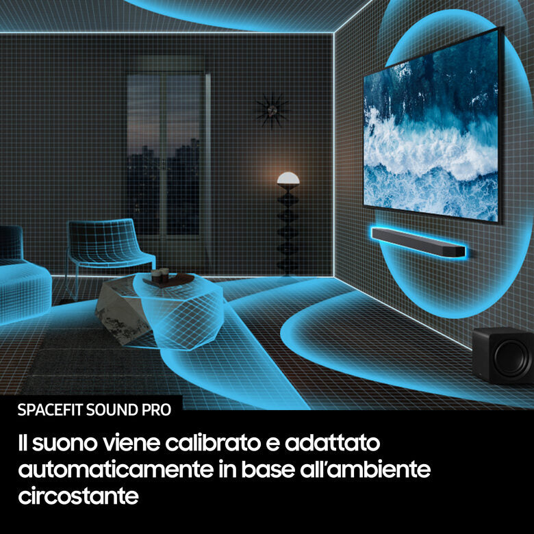 Samsung Soundbar HW-Q930F/ZF, Audio 9.1.4 canali, Wireless Dolby Atmos, 2025