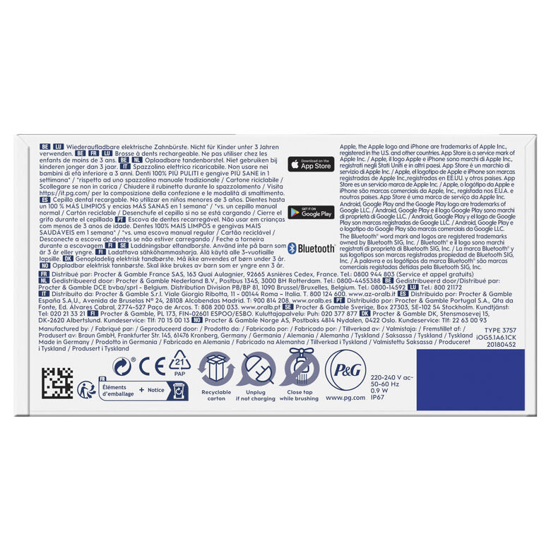Oral-B 80766767 spazzolino elettrico Adulto Bianco