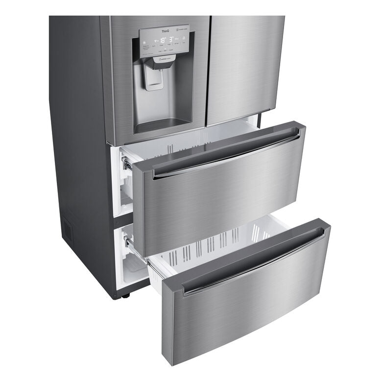 LG GML643PZ6F Frigorifero Multidoor Slim, Classe F, 517L, Dispenser con UVnano, Wi-Fi, Inox