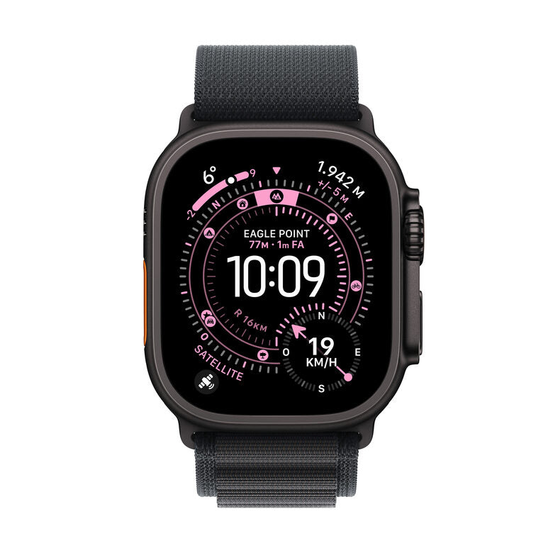 Apple Watch Ultra 3 GPS + Cellular 49mm Cassa Titanio Nero con Alpine Loop Nero- Large