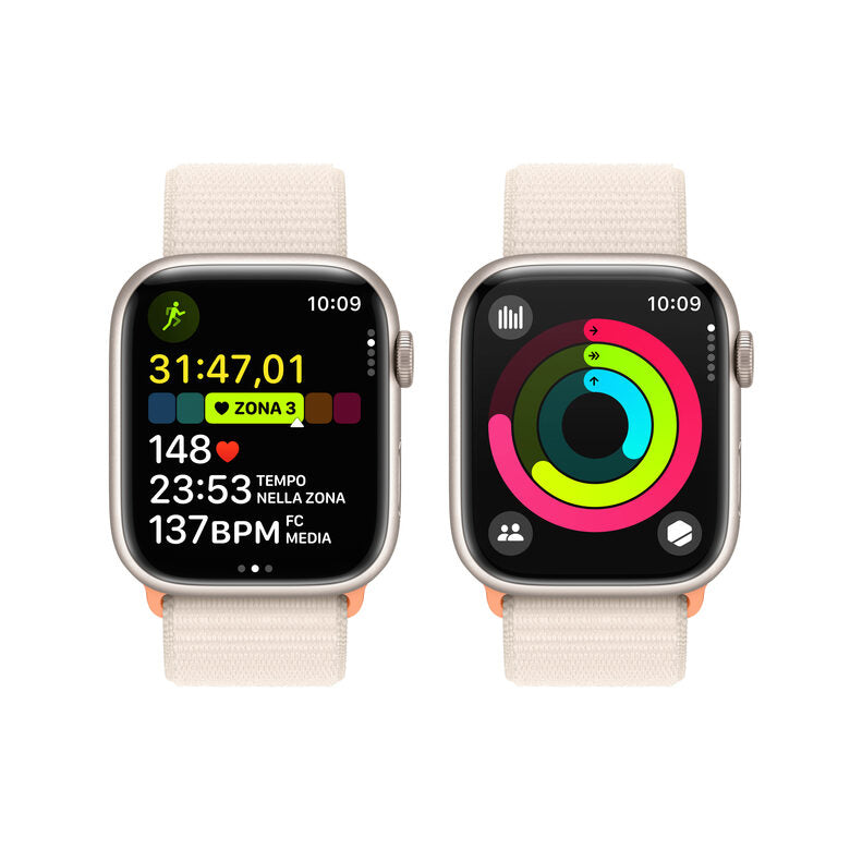 Apple Watch Series 9 GPS + Cellular Cassa 45mm in Alluminio Galassia con Cinturino Sport Loop Galassia