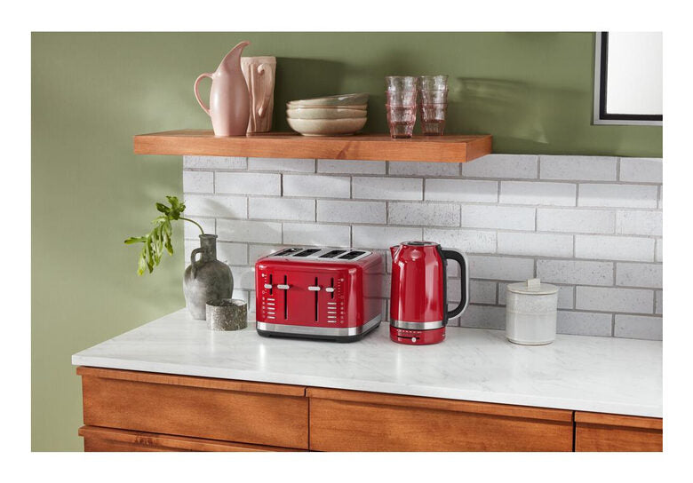 KitchenAid 5KMT4109EER Tostapane 4 fetta/e 1640 W Rosso, Acciaio inox
