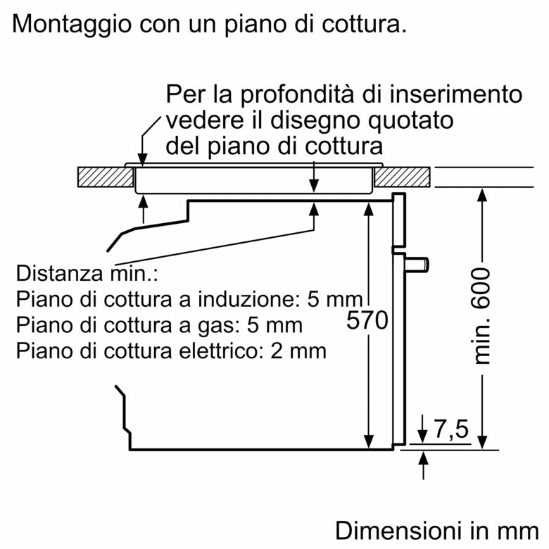 Bosch Serie 2 , Forno da incasso, 60 x 60 cm, Nero HBA571BB4