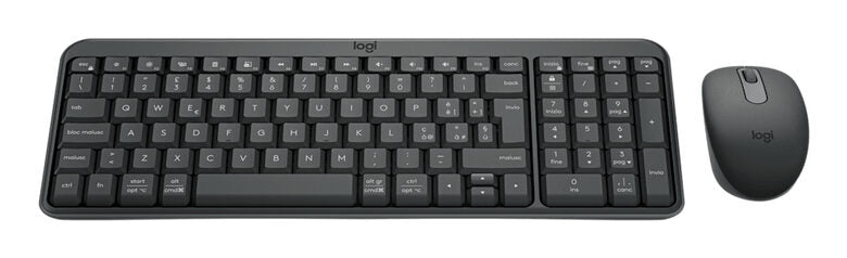 Logitech MK250 Compact Bluetooth Wireless Combo tastiera Mouse incluso Universale RF senza fili + Bluetooth Italiano Grafite