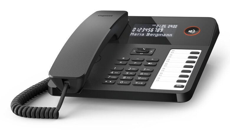 Gigaset telefono da tavolo o da parete con Filo Desk 600 Nero