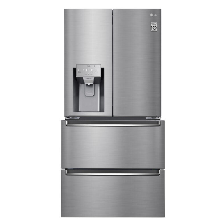 LG GML643PZ6F Frigorifero Multidoor Slim, Classe F, 517L, Dispenser con UVnano, Wi-Fi, Inox