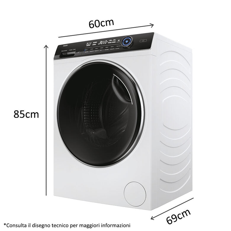 Haier HW110-B14979EU1IT I-Pro Serie 7 Plus Lavatrice A Libera Installazione 11 Kg, 1400 Giri, Classe A-30%, Bianco