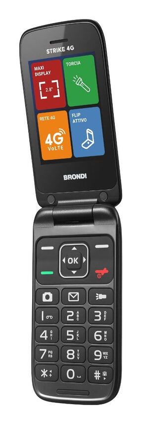 Brondi Strike 4G 7,11 cm (2.8") Nero Telefono di livello base