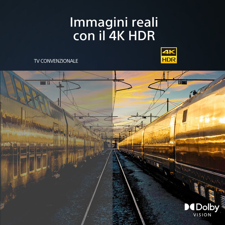 Sony KD-55X75WL Televisione Smart TV 55 Pollici Led 4K Hdr Google TV Bravia Core Narrow Bezel Design