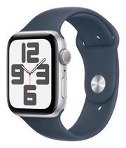 Apple Watch SE GPS Cassa 44mm in Alluminio Argento con Cinturino Sport Blu Tempesta - S/M