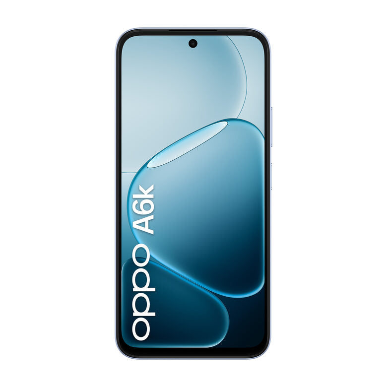 OPPO A6k AI Smartphone, doppia fotocamera 13MP+QVGA, Selfie 5MP, Display 6.75” 120HZ IPS HD+, 6100mAh, RAM 4GB(Esp1GB/2GB/4GB)+ROM 256GB [Versione Italia], Crystal Blue