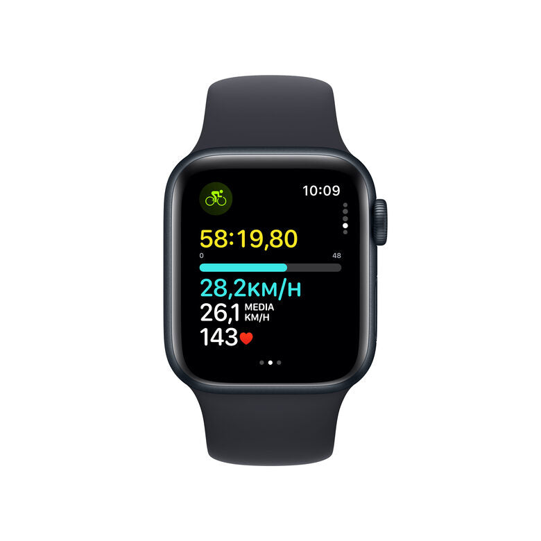 Apple Watch SE GPS + Cellular Cassa 40mm in Alluminio Mezzanotte con Cinturino Sport Mezzanotte - S/M