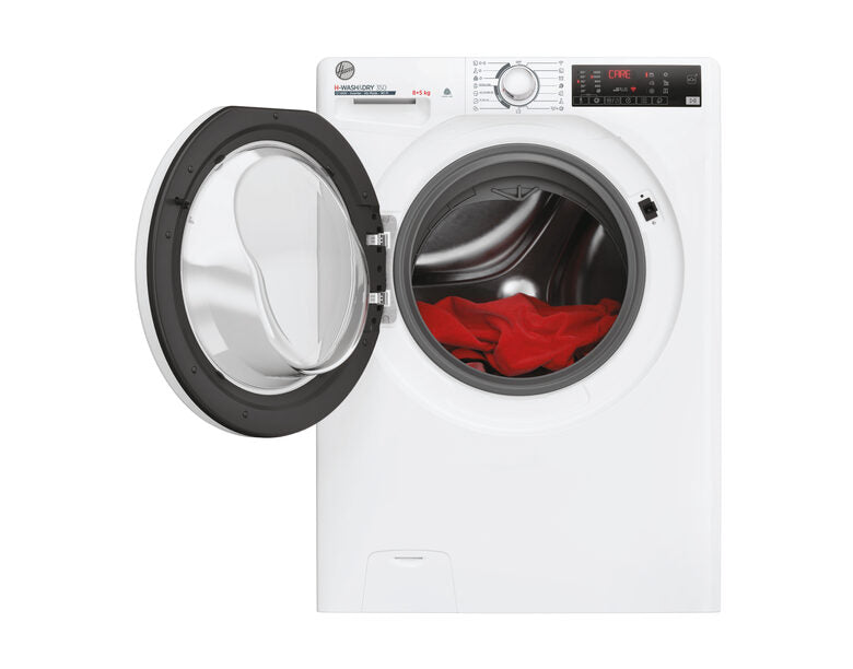 Hoover H3DP4854TA6/1-S H-WASH&DRY 350 Lavasciuga A Libera Installazione 8/5 Kg, 1400 Giri, Auto Care, Tecnologia Active Balance, Classe D, Bianco