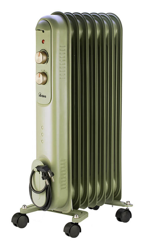 Ardes AR4R07VIN Curvy 7 Retrò Radiatore Ad Olio a 7 Elementi