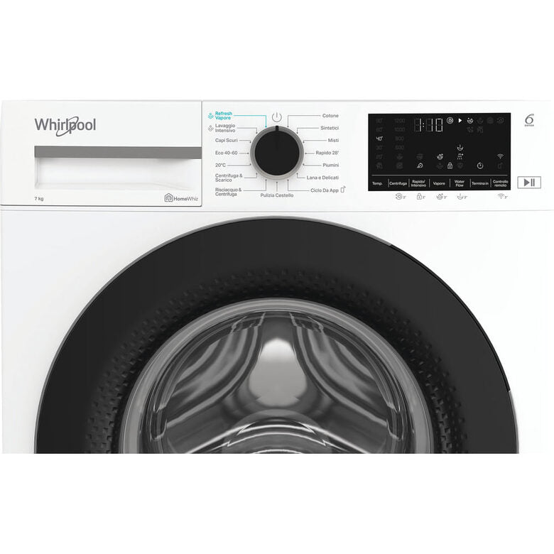 Whirlpool WAM 762WB IT Lavatrice A Libera Installazione 7 Kg, 1200 Giri, Classe A, Bianco
