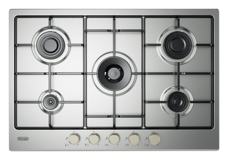 De Longhi Piano Cottura 5 Fuochi YLG 75 F 75cm Inox