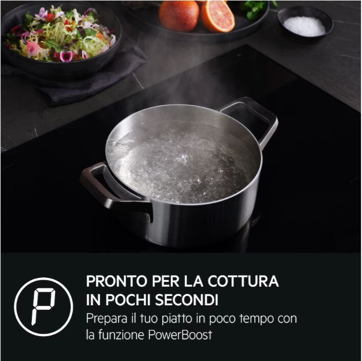 AEG TI84IB30IZ piano cottura Nero Da incasso 80 cm Piano cottura a induzione 4 Fornello(i)