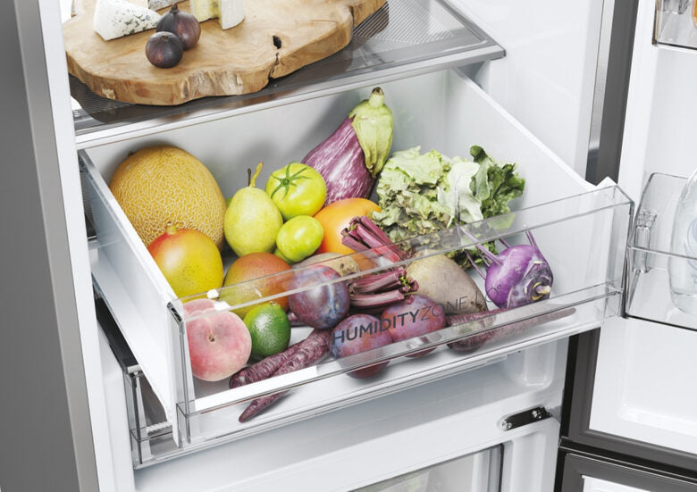 Haier HDPW7620ANPK 2D 60 Serie 7 Pro Frigorifero Combinato A Libera Installazione, No Frost, Tecnologia Haier Air Surround, Led Daylight, Classe A, Acciaio Inox