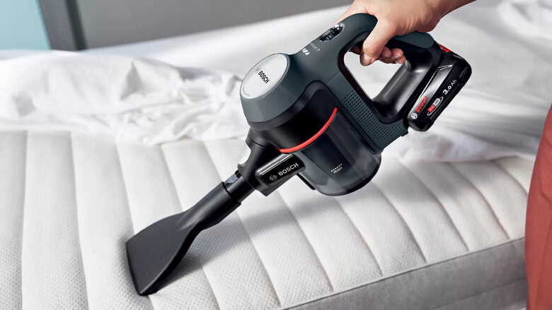 Bosch BBS712A scopa elettrica Batteria Secco Senza sacchetto 0,3 L Nero, Stainless steel