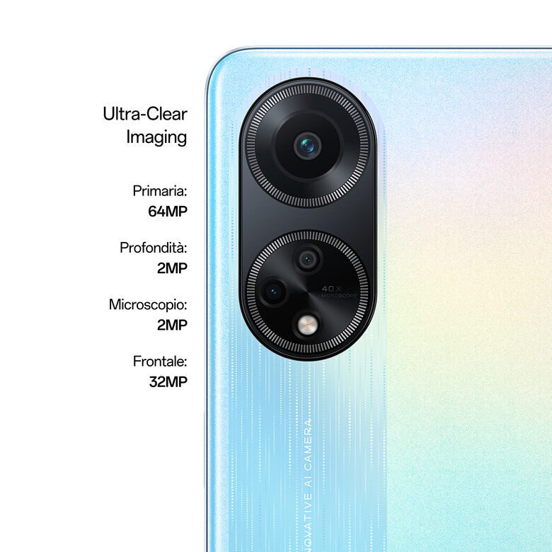 OPPO A98 5G Smartphone, AI Tripla fotocamera 64+2+2MP, Selfie 32MP, Display 6.72” 120HZ LDC FHD+, 5000mAh, RAM 8(Esp 4GB/6GB/8GB)+ROM 256GB (esp1TB), IPX4, Supporto Auto [Versione Italia], D