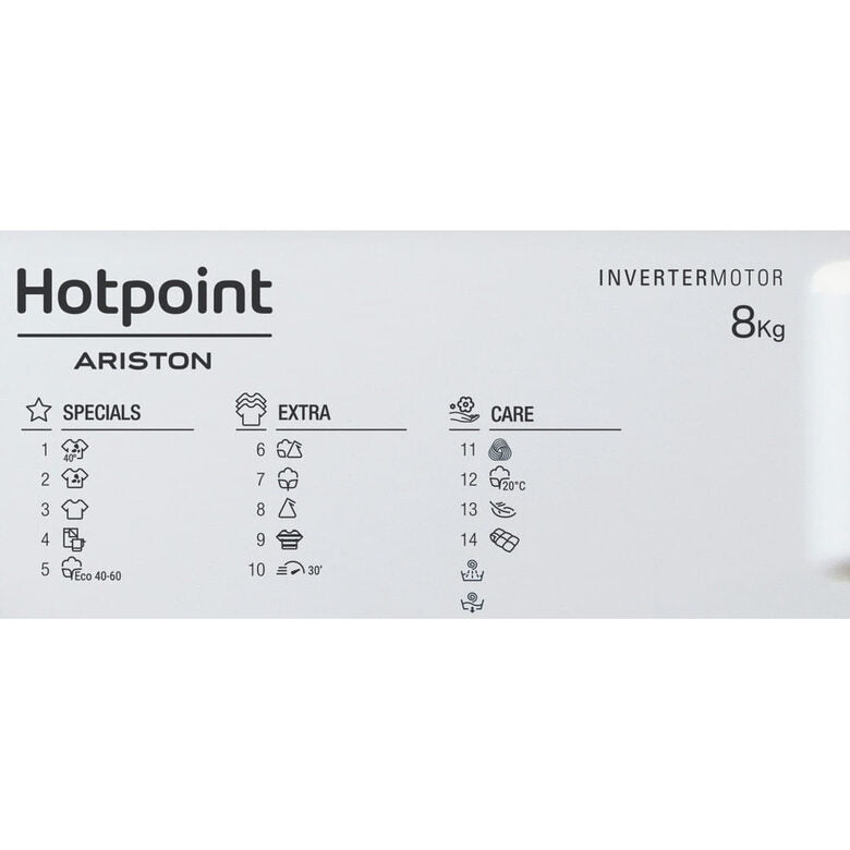 Hotpoint BI WMHG 81284 EU lavatrice Caricamento frontale 8 kg 1200 Giri/min Bianco
