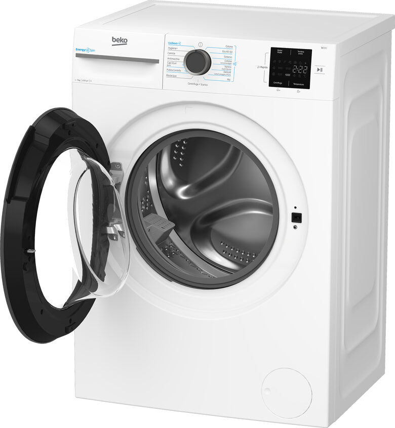 Beko BMWU3721A Lavatrice Slim A Libera Installazione 7 Kg, Energyspin, 1200 Giri, Vapore Igienizzante SteamCure™, AutoClean, Classe A, Bianco