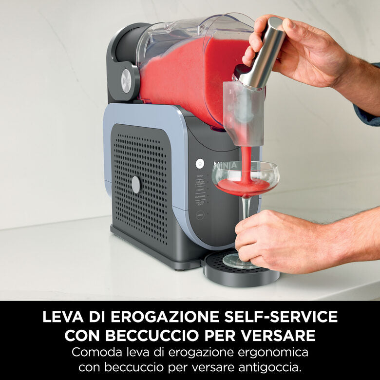 Ninja Slushi FS301EU macchina per granite, frappè, cocktail, milkshake, senza bisogno di ghiaccio