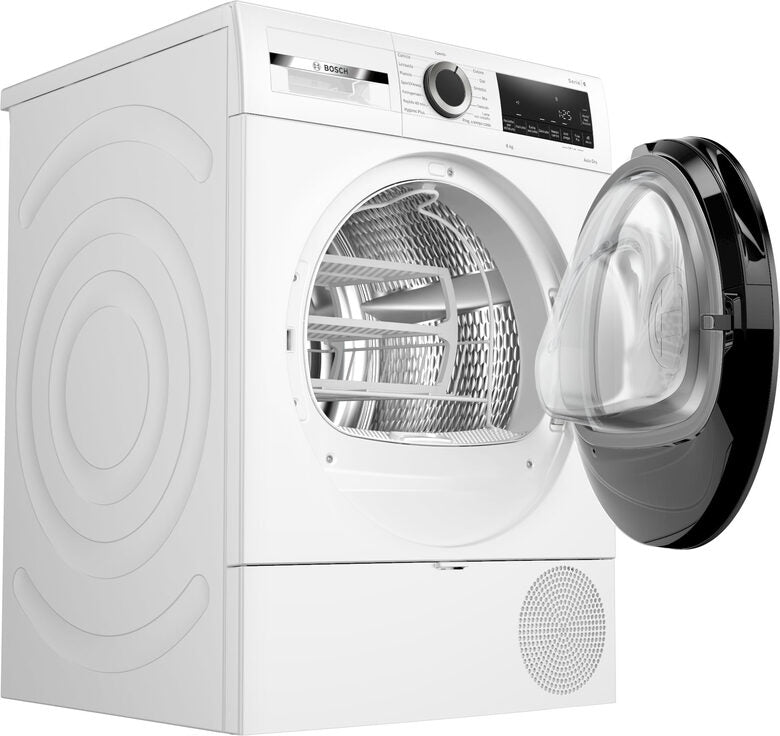 Bosch WQG233d1II Serie 6 Asciugatrice A Libera Installazione 8 Kg, Pompa Di Calore, Auto Dry, Filtro Easy Clean, Classe C, Bianco