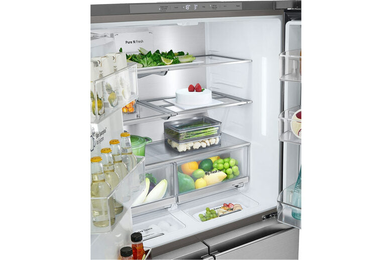 LG GML960PYBE Frigorifero Multidoor (E) 641L Wi-Fi Dispenser con allaccio UVnano Metal Fresh Porte piatte Argento