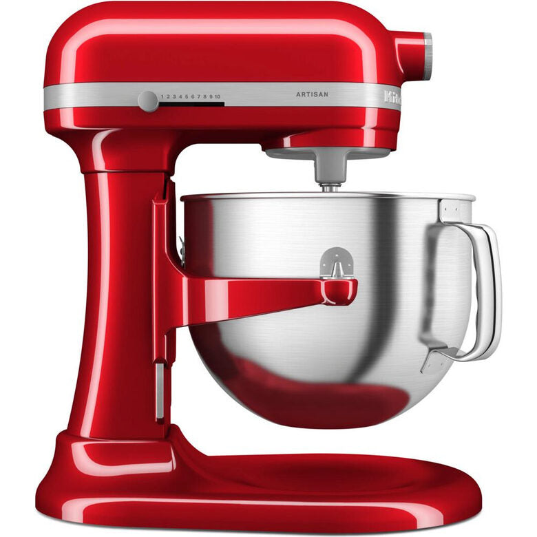 KitchenAid 5KSM70SHXECA Sbattitore con base 375 W Grigio, Rosso, Acciaio inox