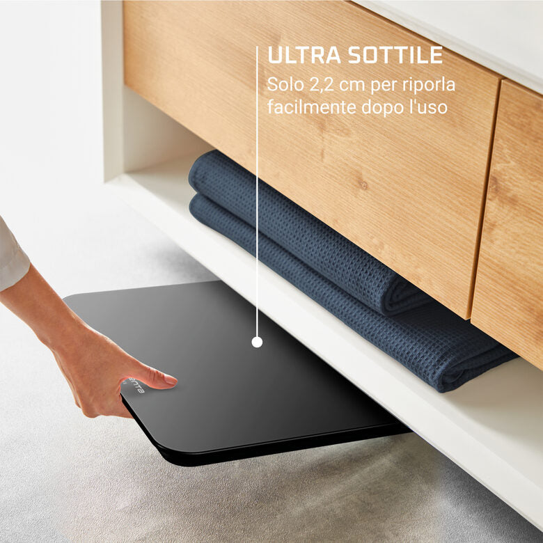 Rowenta Premiss 2.0, Bilancia da Bagno, Display LCD Facile da Leggere, Nero, BS1800