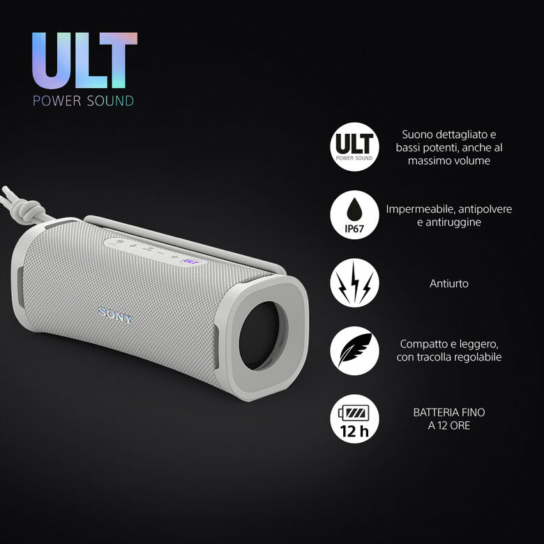 Sony SRS ULT10W Speaker portatile wireless Bluetooth con ULT POWER SOUND White