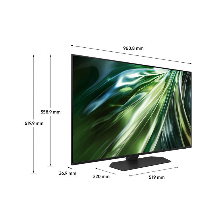 Samsung QE43QN90DATXZT Televisione Smart TV 43 Pollici Qled 4K Neo Titan Black Processore NQ4 AI GEN2 Tecnologia Quantum Matrix Neo Slim Design OTS Lite