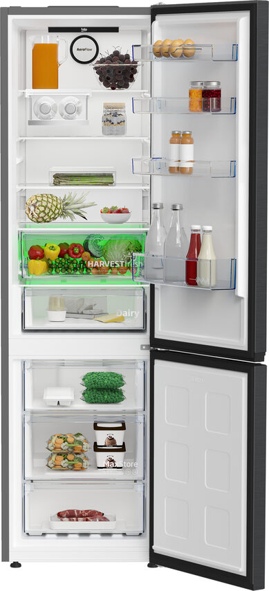 Beko B7RCNE407HXBR frigorifero con congelatore Libera installazione 355 L B Nero, Acciaio inossidabile